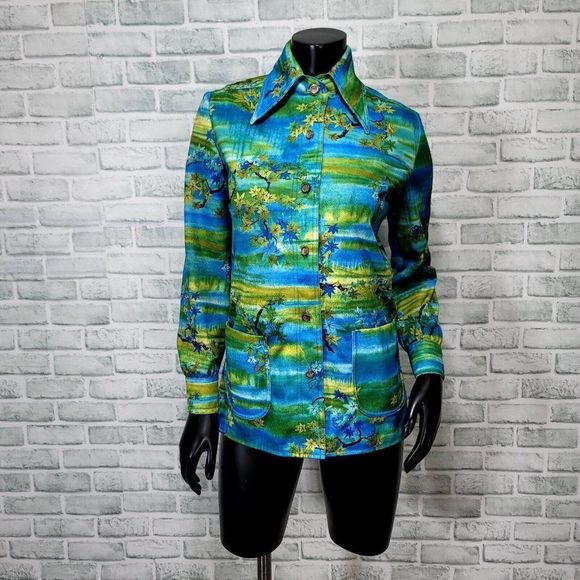 Vintage 70s‎ Suits Galore Womens S/M Polyester Jacket & Tank Set Leisure Suit - Picture 9 of 15